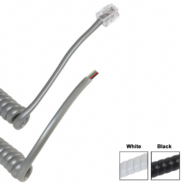 Modular Cable Plug to Cable 6p4c (RJ11, RJ14) 7.00' (2.13m) Unshielded